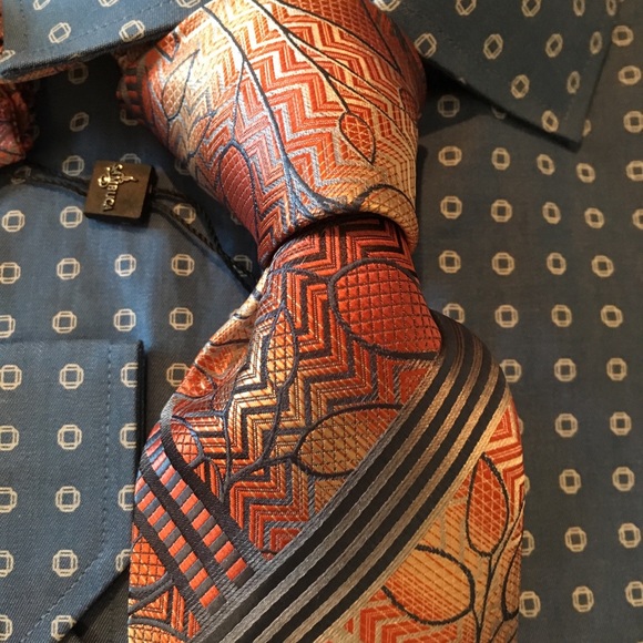 NEW MEN’S SAMBUCA SPORT SHIRT BLUE & WHITE - Picture 6 of 8